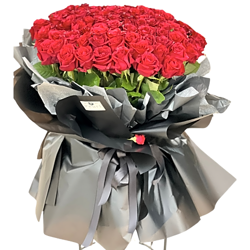 Wonderful Romantic Red Roses Bouquet view 1