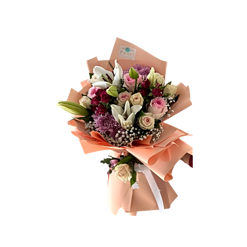 White & Pink Lovely Bouquet view 1