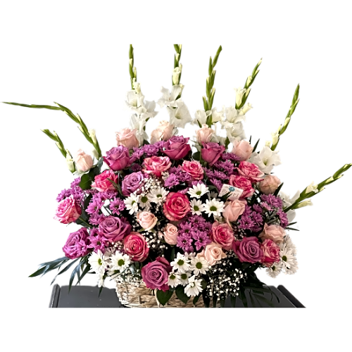 Mixed Flowers Basket view 1