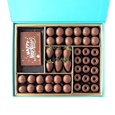 Chocolates and Strawberries New Year Greetings by NJD view 1