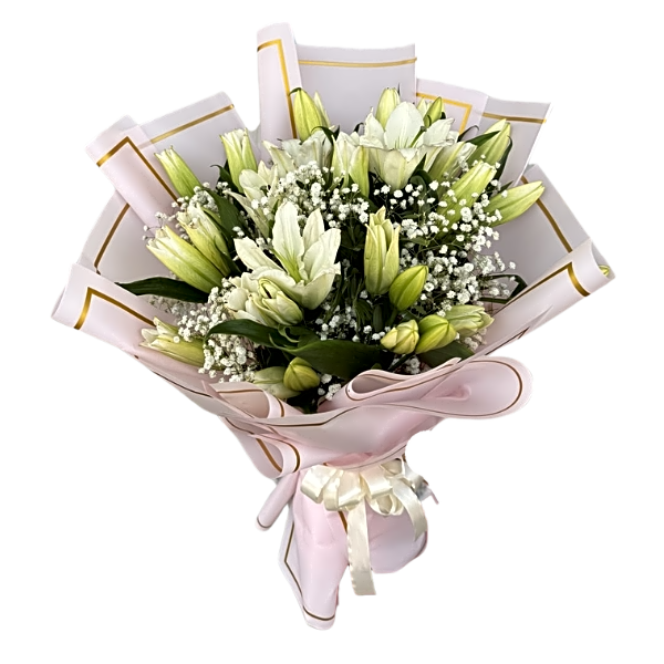 LUXURIOUS SNOW-WHITE BOUQUET view 1