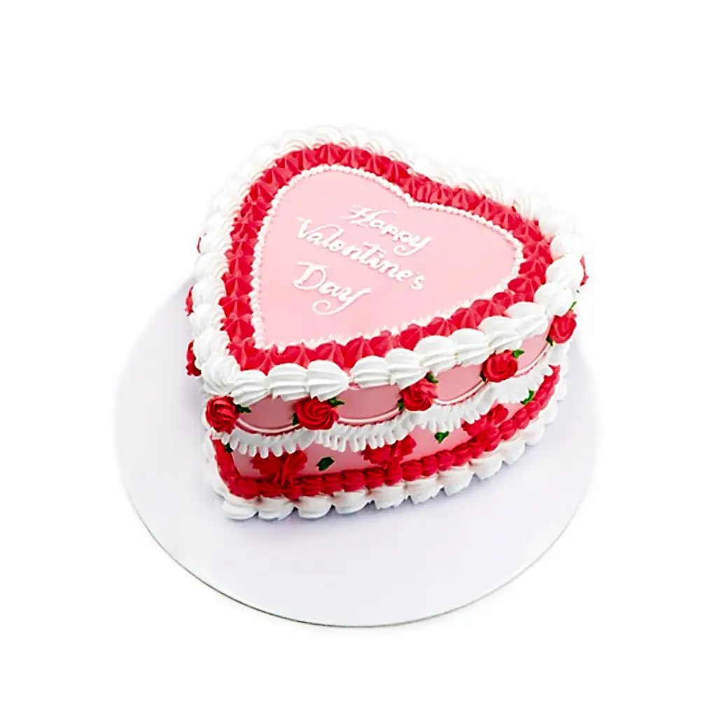 Rosy Heart Vintage Cake view 1
