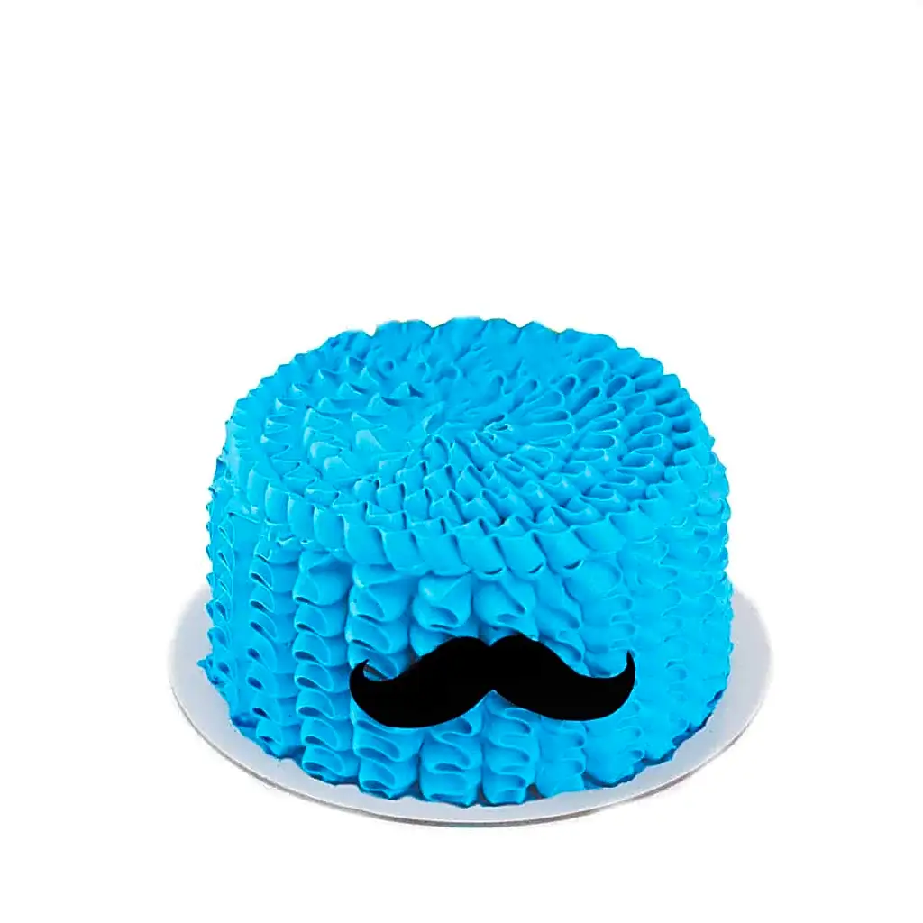 Ruffles Moustache Cake view 1