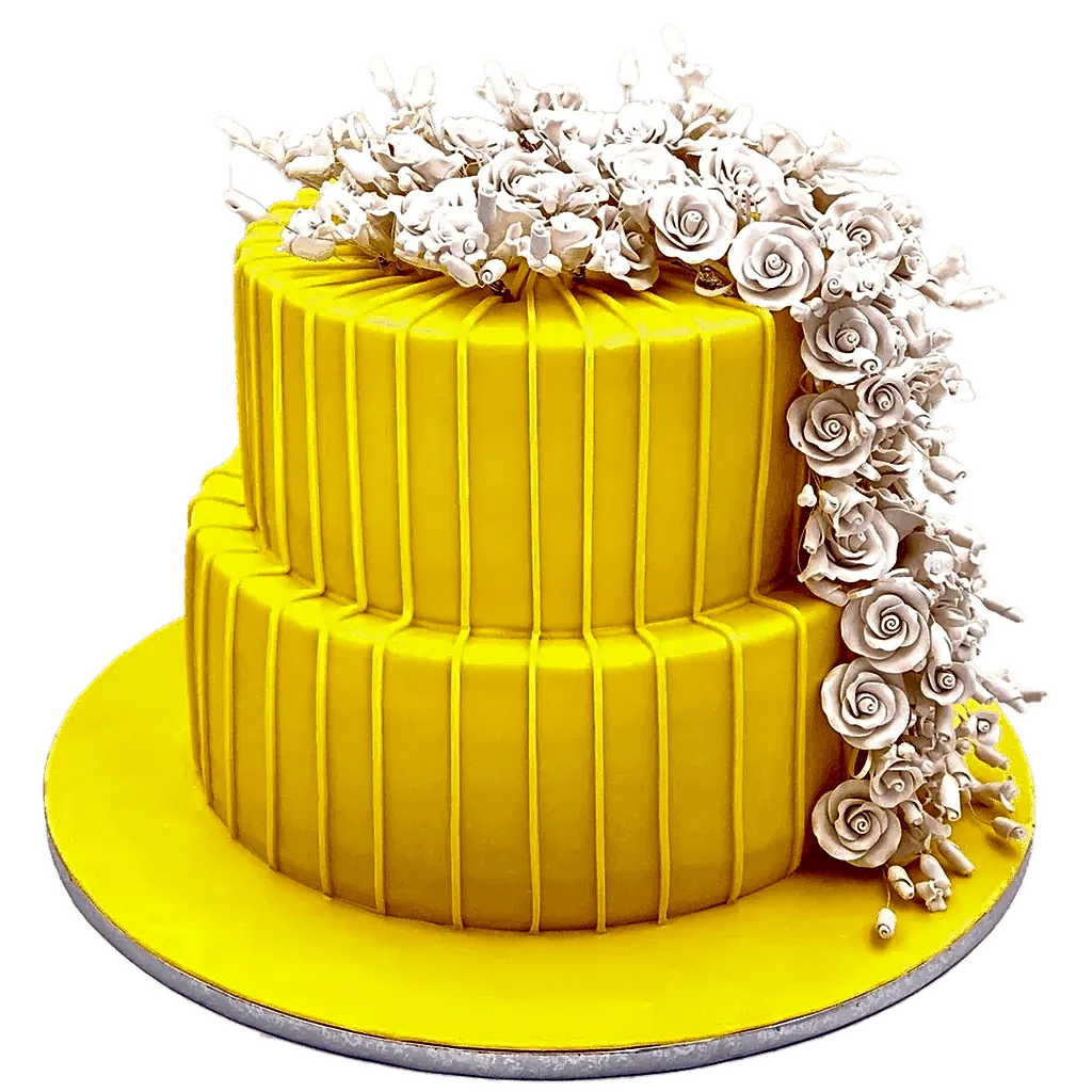 Yellow Floral Cake view 1