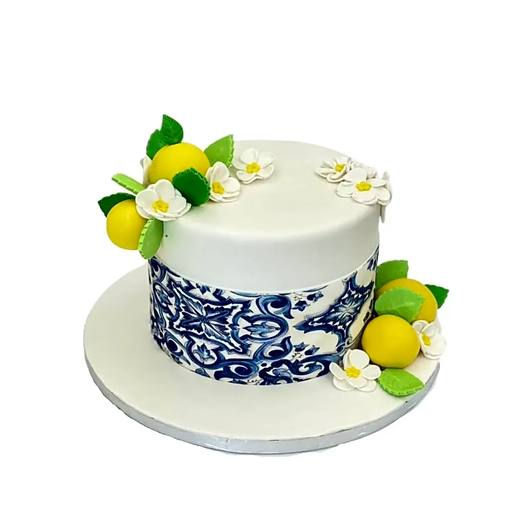 Lemon & Blue Tile Positano Cake view 1