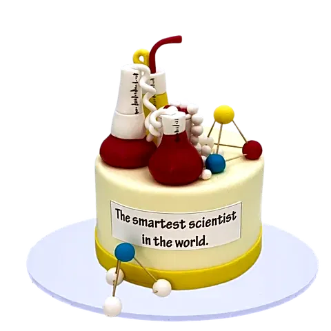 Scientist Themed Cake view 1