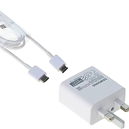 Samsung 25W PD Power Adapter, USB-C Fast Charger, White view 1