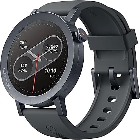 The smart watch is round view 1