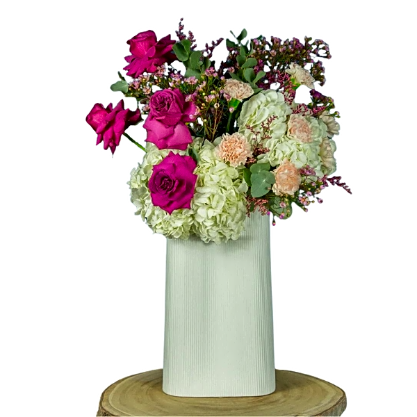 Pink Roses in Vase view 1