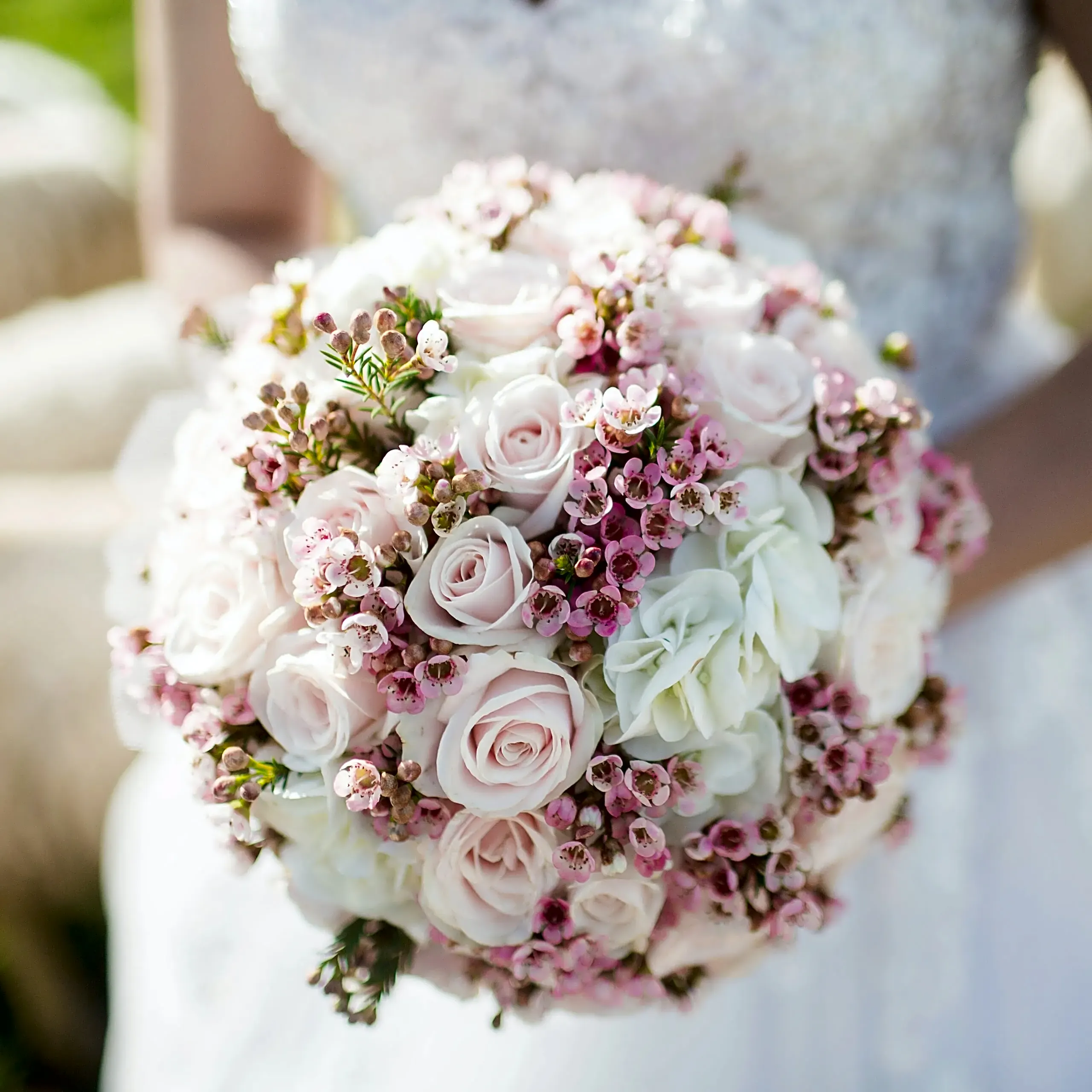 Gorgeous wax flowers bouquet view 1