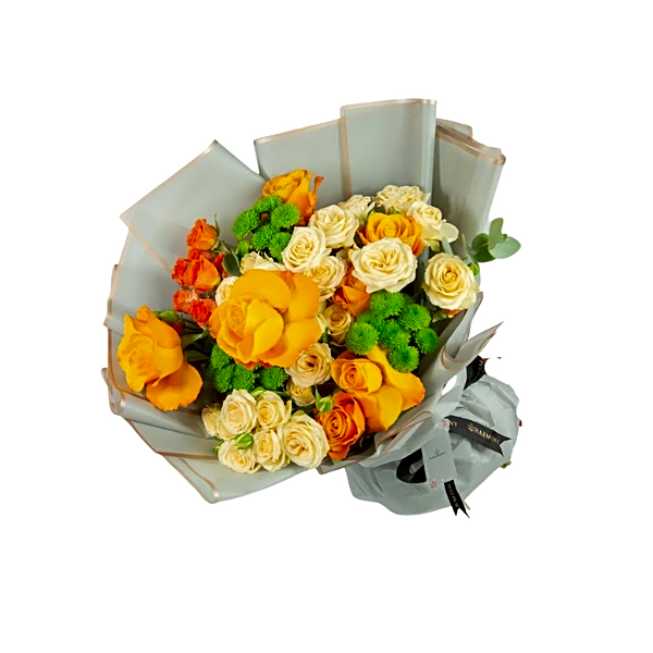 Orange Rose Blossom view 1