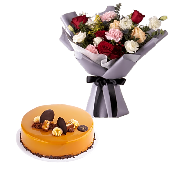 New Day Bouquet/Jourie Mix and Cake view 1