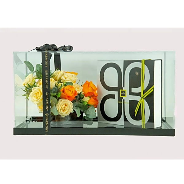 Yellow,Orange Roses-Chocolate Bundle view 1