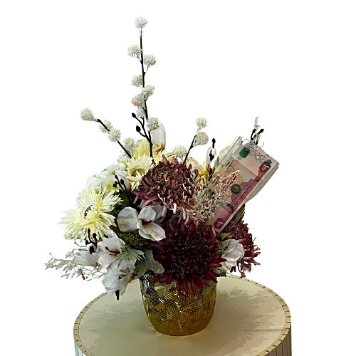 the luxurious vase with awsome flowers view 1