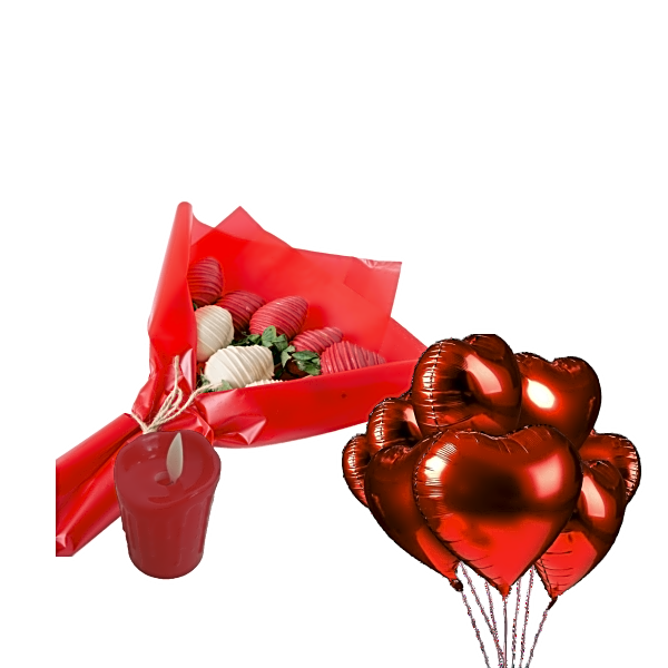 Anniversary Gifts chocolate with candle and ballon 22 view 1