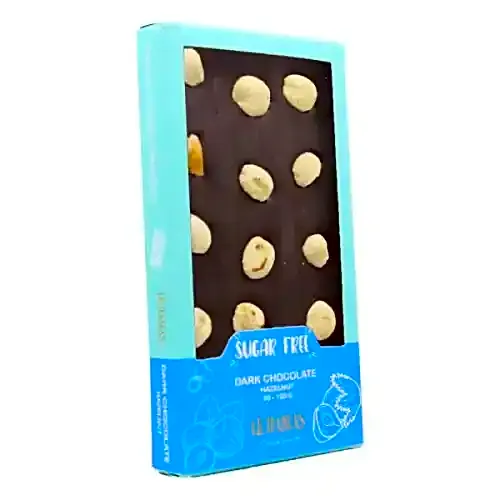Sugar free Dark chocolate Hazelnut view 1