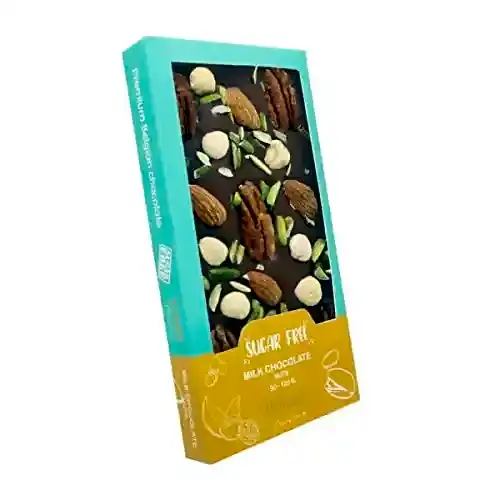 Sugar Free milk chocolate nuts view 1