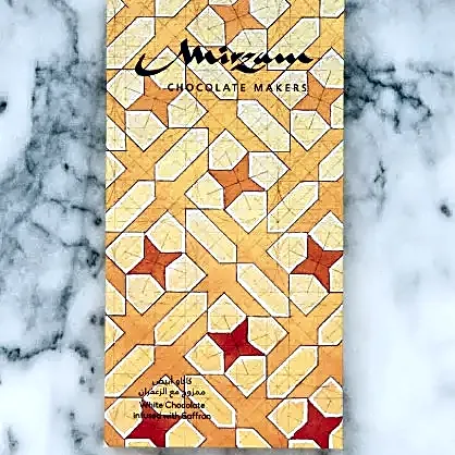 White Chocolate infused with Saffron view 1