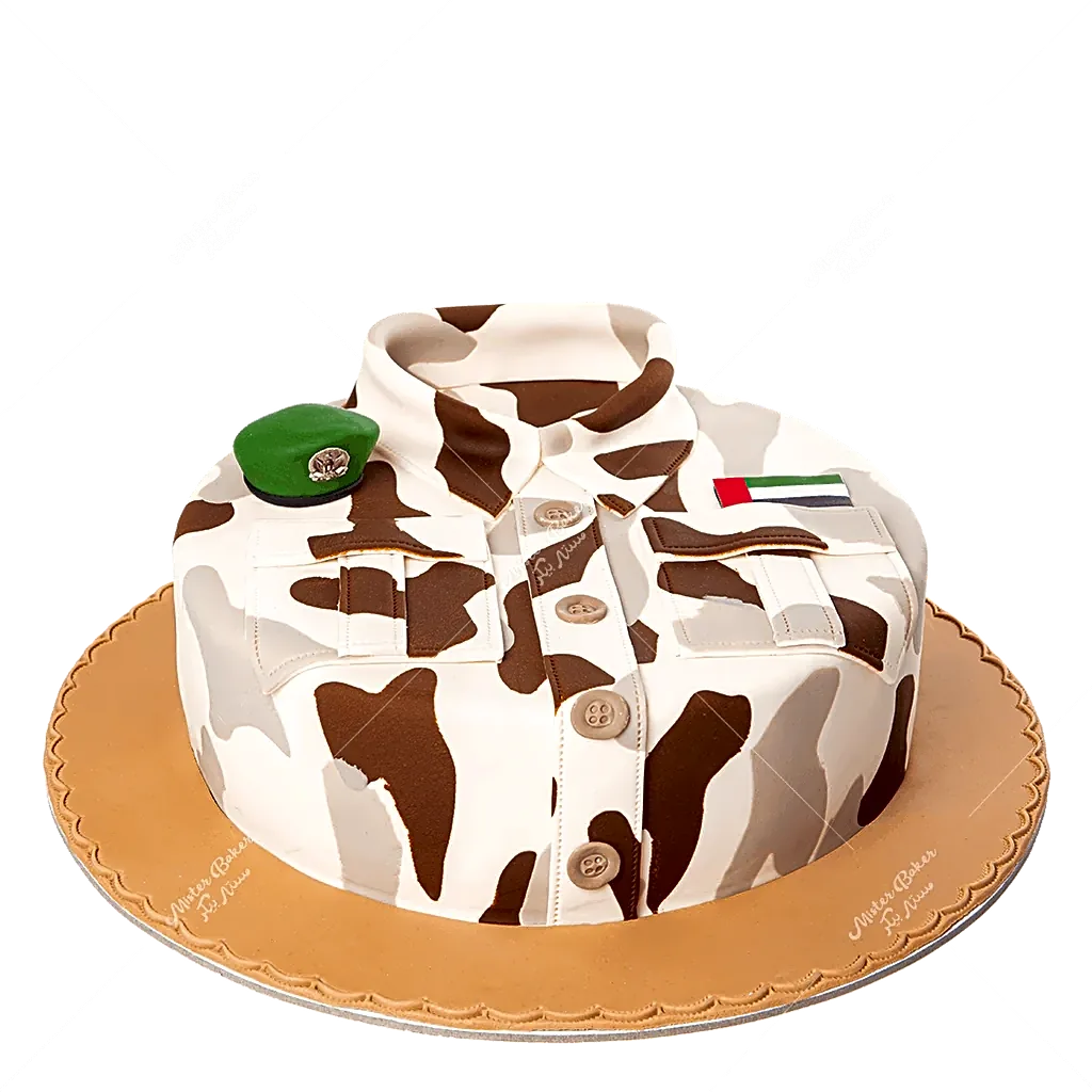 Military Uniform Cake view 1