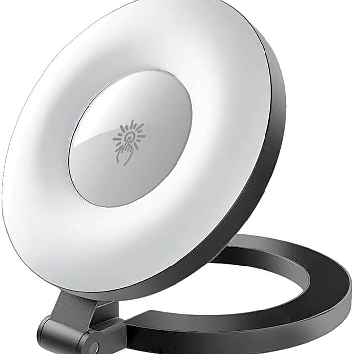 Promate Maghalo Ultra-Slim MagSafe Compatible Rechargeable LED Ring Light, Ultra Bright LED, MagSafe Compatible, 180° Flip, view 1