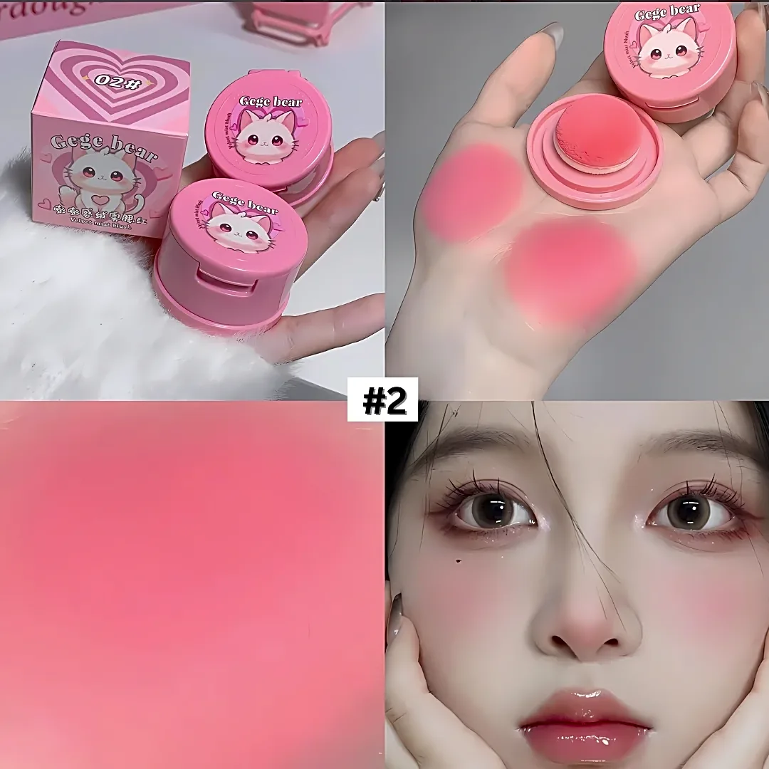 Matte Blusher with brush & sponge view 1