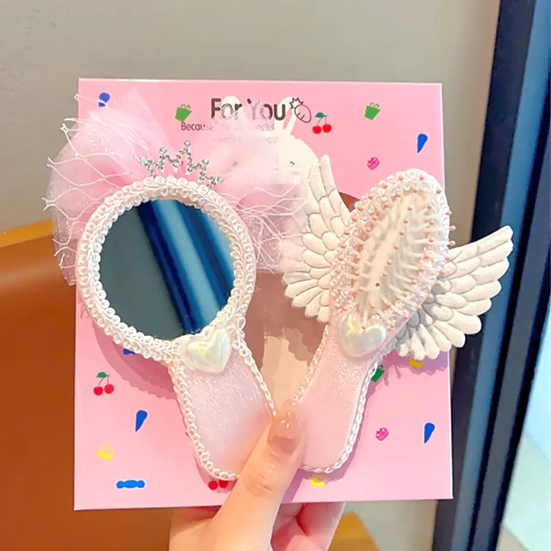 Kids hair comb with mirror