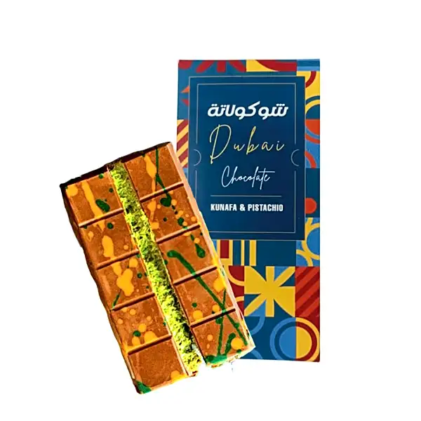 Dubai Chocolate ( Pistachio cream and Kunafa ) 200g view 1