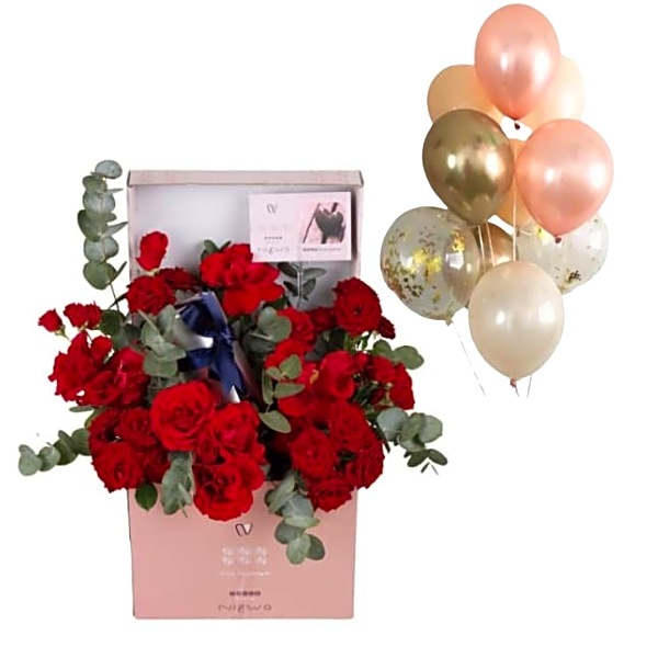 Large Nigwa box with a full set of balloons 4 view 1