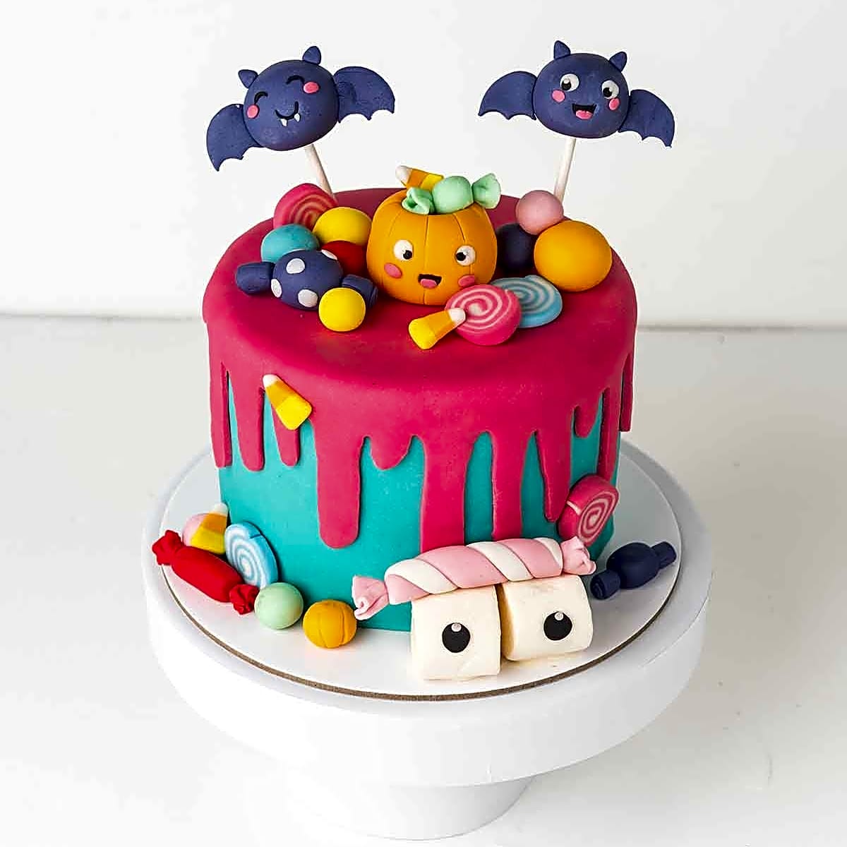Cute Colorful Spooky Cake view 1