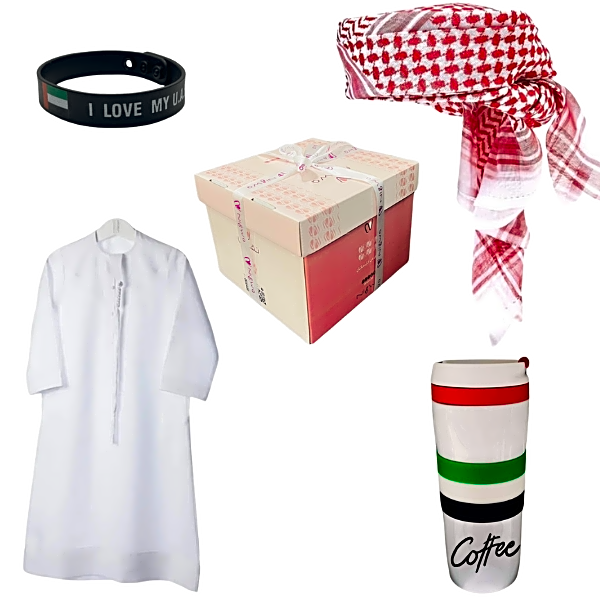 kandora for kids and ghutra ,mug for national day in nigwa box view 1