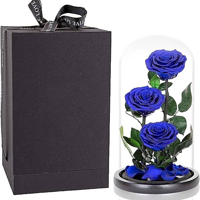 flower forever blue color with 3 flowers view 1