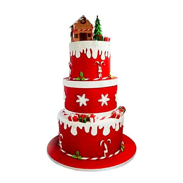 Snowflakes Cake | Christmas Cakes view 1