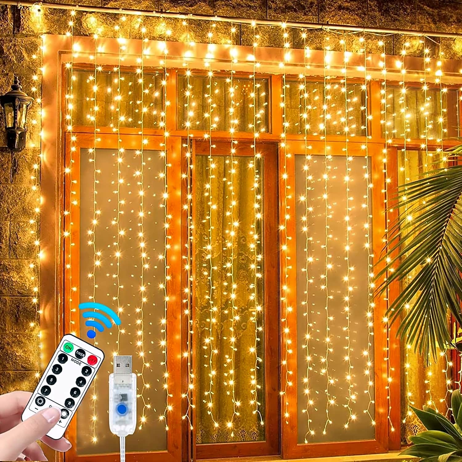Pomefar Christmas Lights, 200LED Christmas Hanging Lights for Home view 1