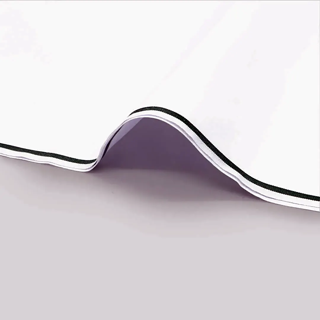 Men's wear, Indian cotton, plain white color, stripe on the hem, two meters wide, unstitched, Dolphin brand!