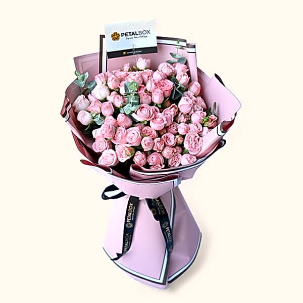 Pink Baby Roses Bouquet view 1