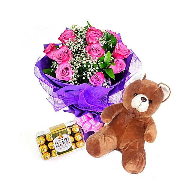 Lavender Roses Birthday Combo view 1