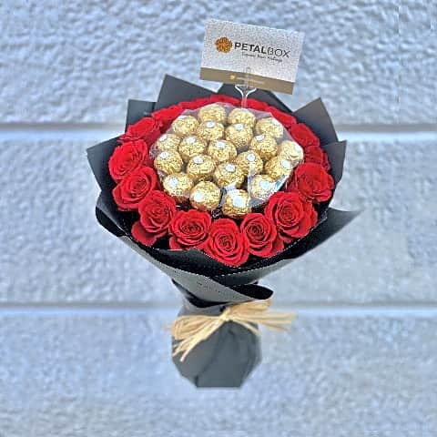 Red Roses Chocolate Bouquet view 1