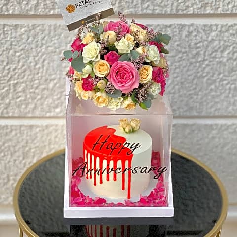 Anniversary Cake Arrangement view 1