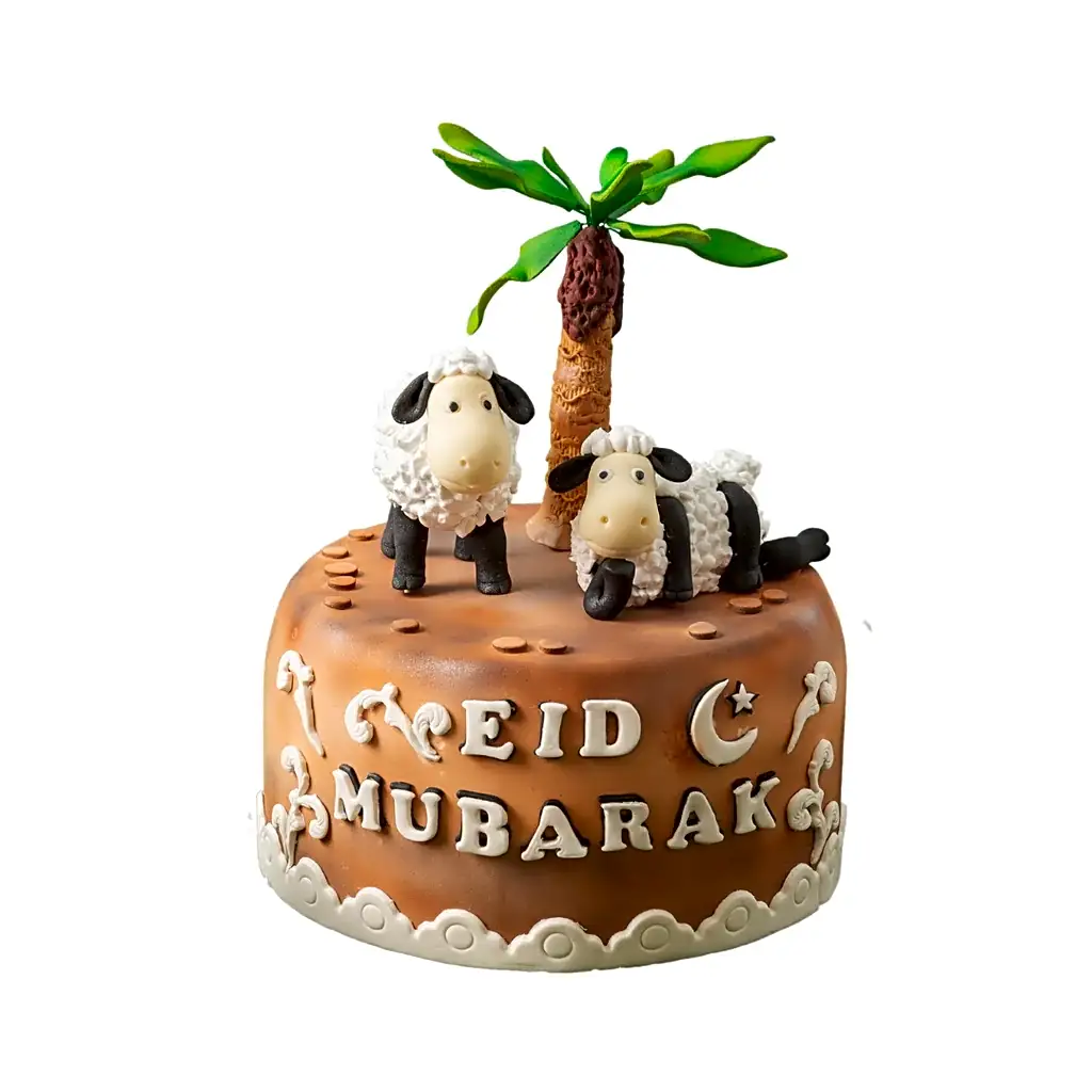 Eid Mubarak Sheep Cake view 1