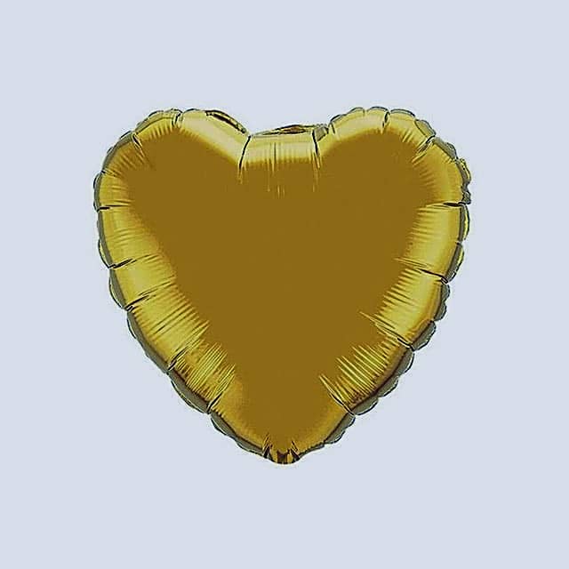 Heart Gold Foil Balloon 5 view 1