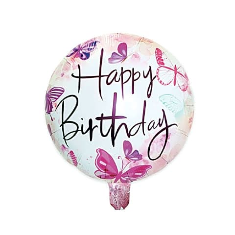 Happy Birthday Pink Butterflies view 1