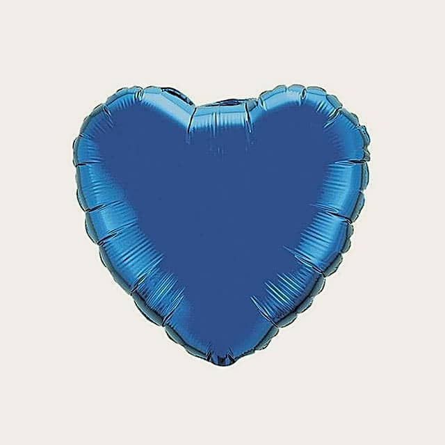 Blue Heart Foil Balloon view 1
