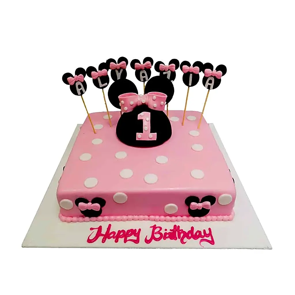 Minnie Mouse Pink Cake view 1