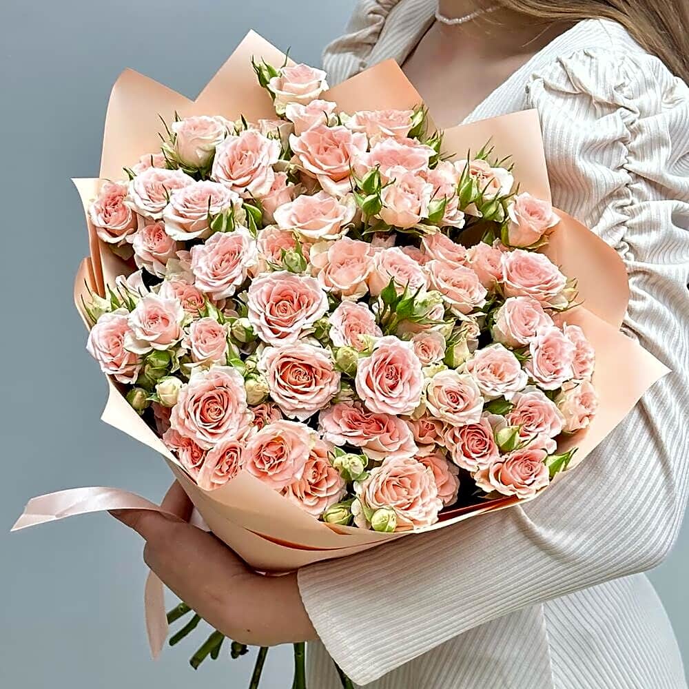 awsome bouquet with orange ribbon view 1