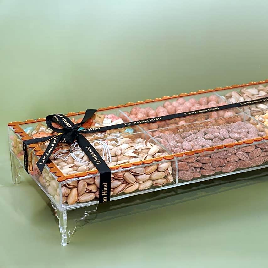 Luxury acrylic nut box view 1