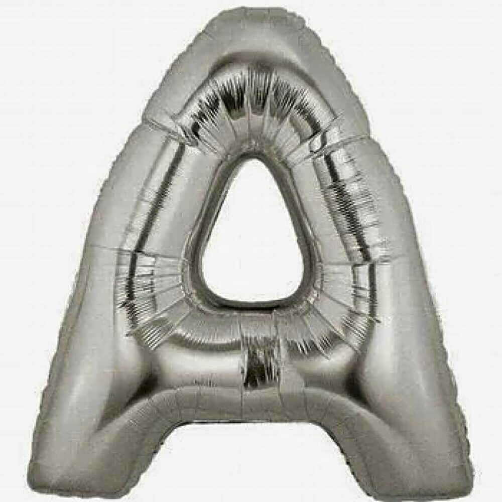 Letter A Silver Foil Balloon - 5334 view 1