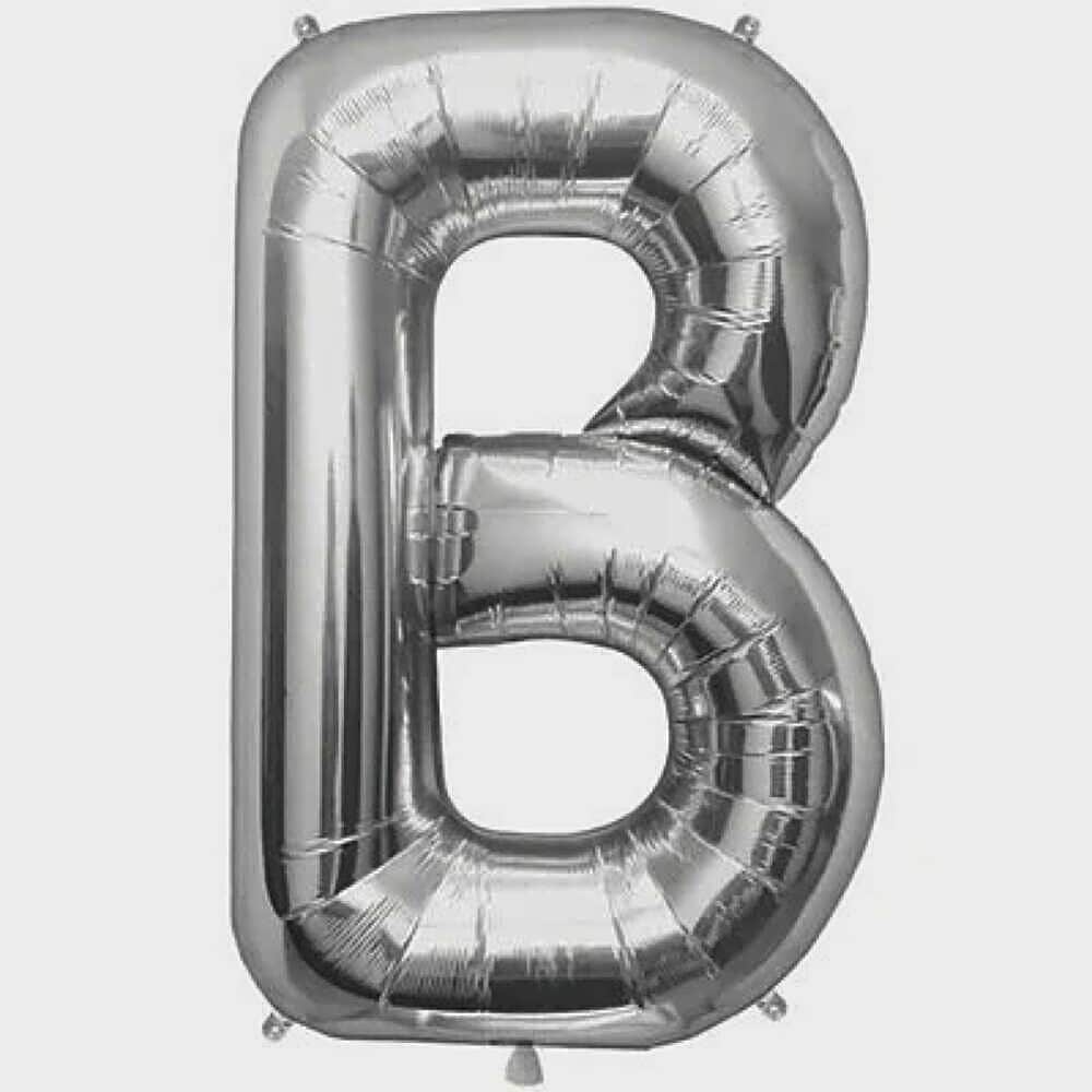 Letter B Silver Foil Balloon - 5332 view 1