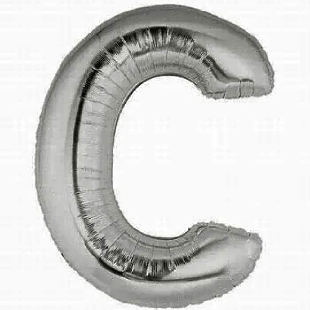 Letter C Silver Foil Balloon -5330 view 1