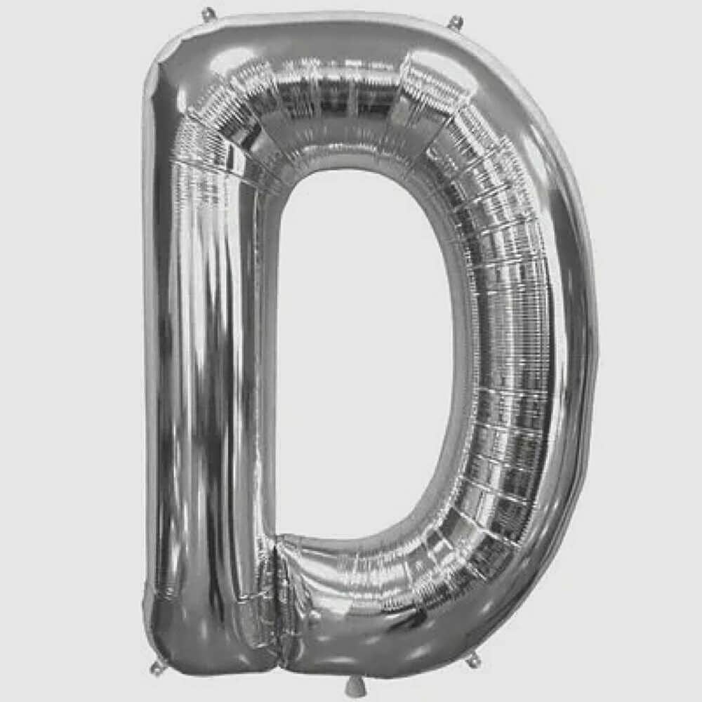 Letter D Silver Foil Balloon -5328 view 1