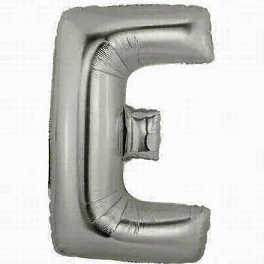 Letter E Silver Foil Balloon -5326 view 1
